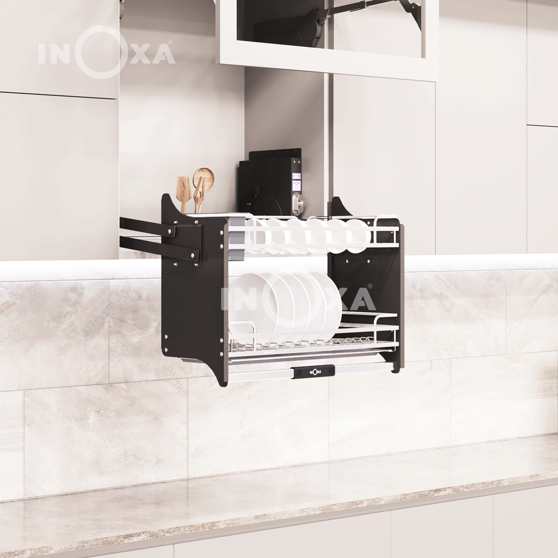 GIÁ BÁT NÂNG HẠ INOX NAN DẸT