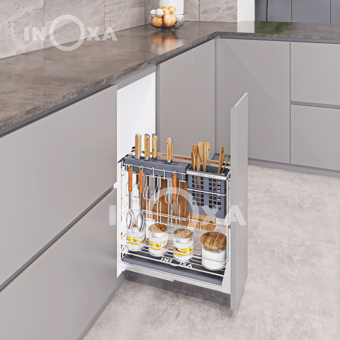 GIÁ DAO THỚT ĐA NĂNG INOX NAN DẸT