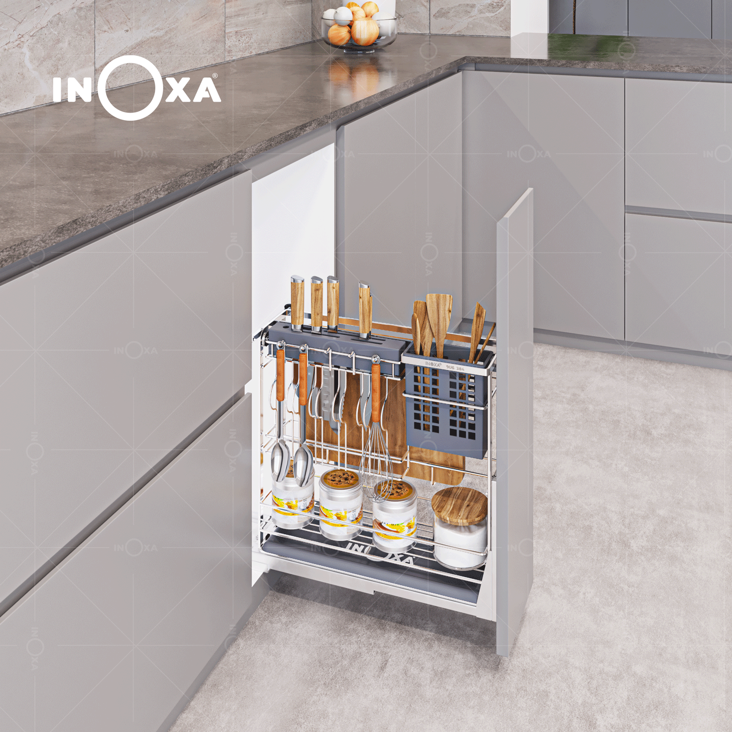 GIÁ DAO THỚT ĐA NĂNG INOX NAN DẸT