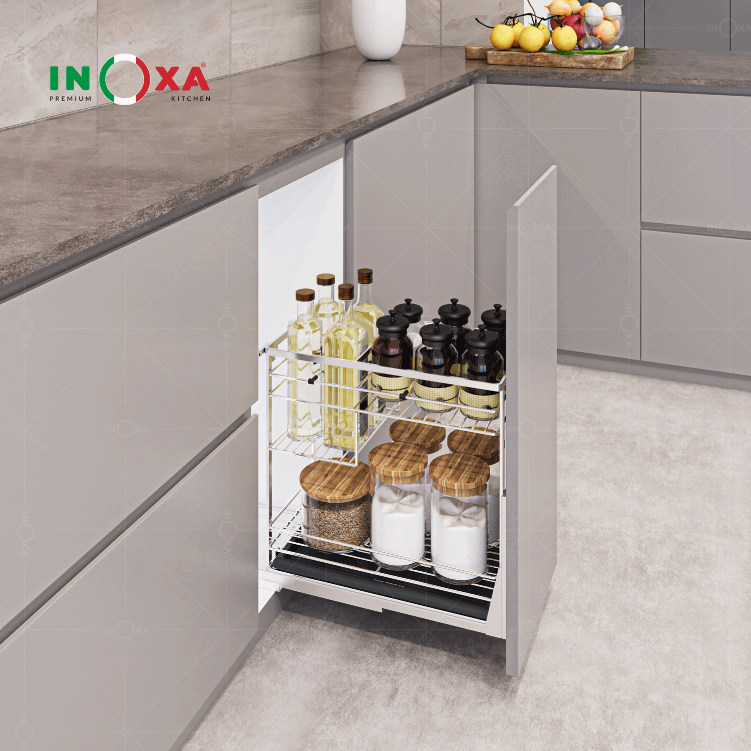 Giá gia vị inox nan dẹt