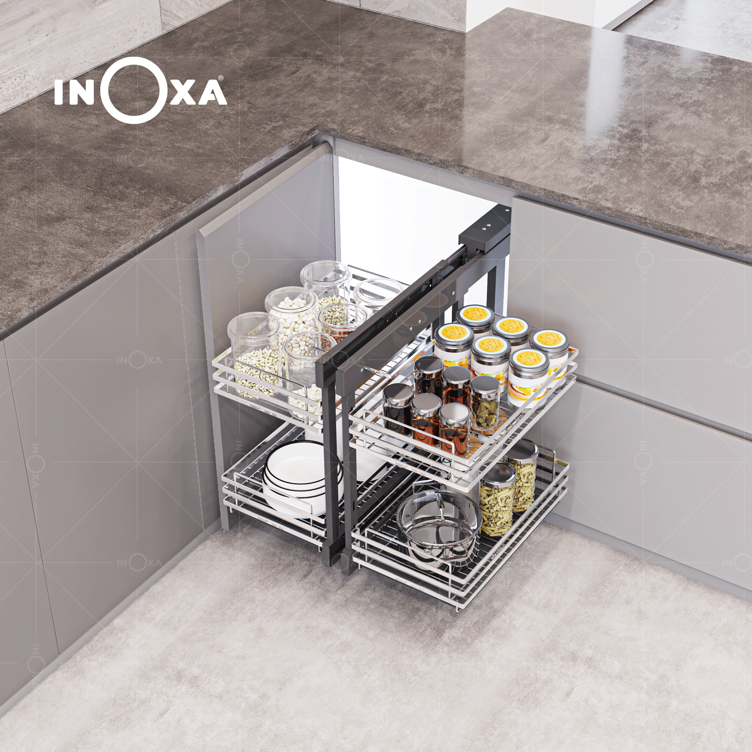 GIÁ GÓC LIÊN HOÀN MỞ TOÀN PHẦN INOX NAN DẸT