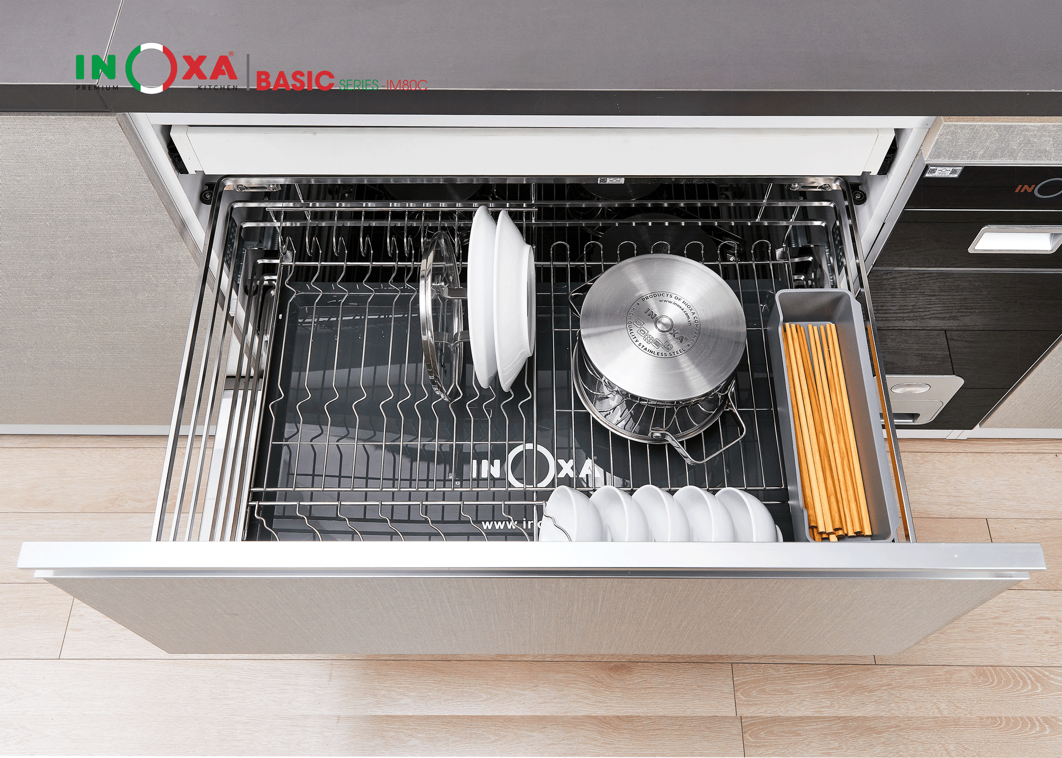 Giá xoong nồi đa năng inox nan dẹt Inoxa - IM80C