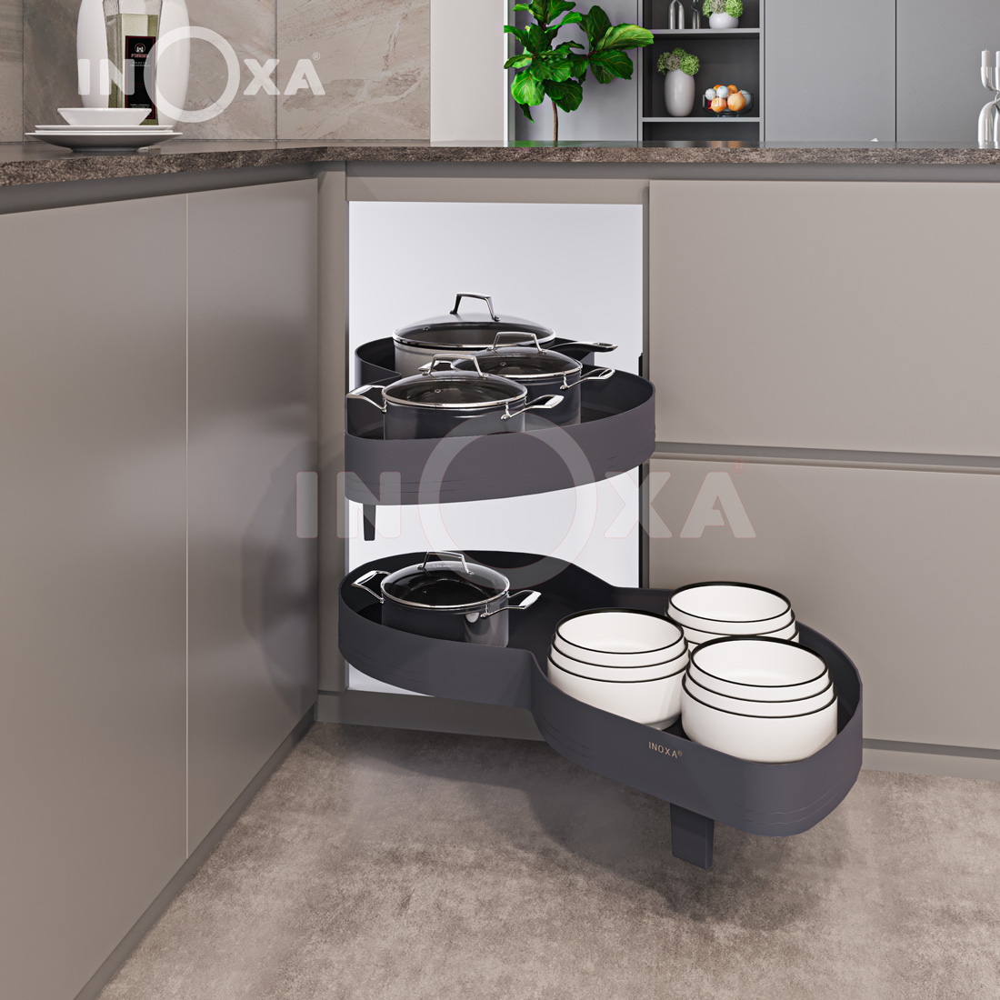 MÂM XOAY GÓC HÌNH LÁ NHÔM CARBON - Image 2