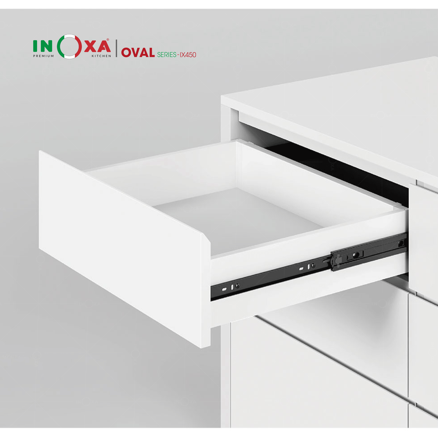 Ray bi 3 tầng không giảm chấn inoxa - IX450
