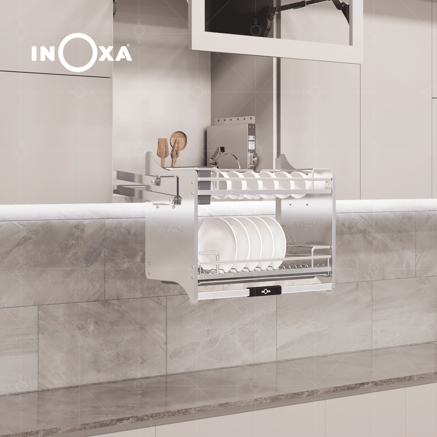 Cách chia ngăn tủ bếp thông minh theo từng khu vực