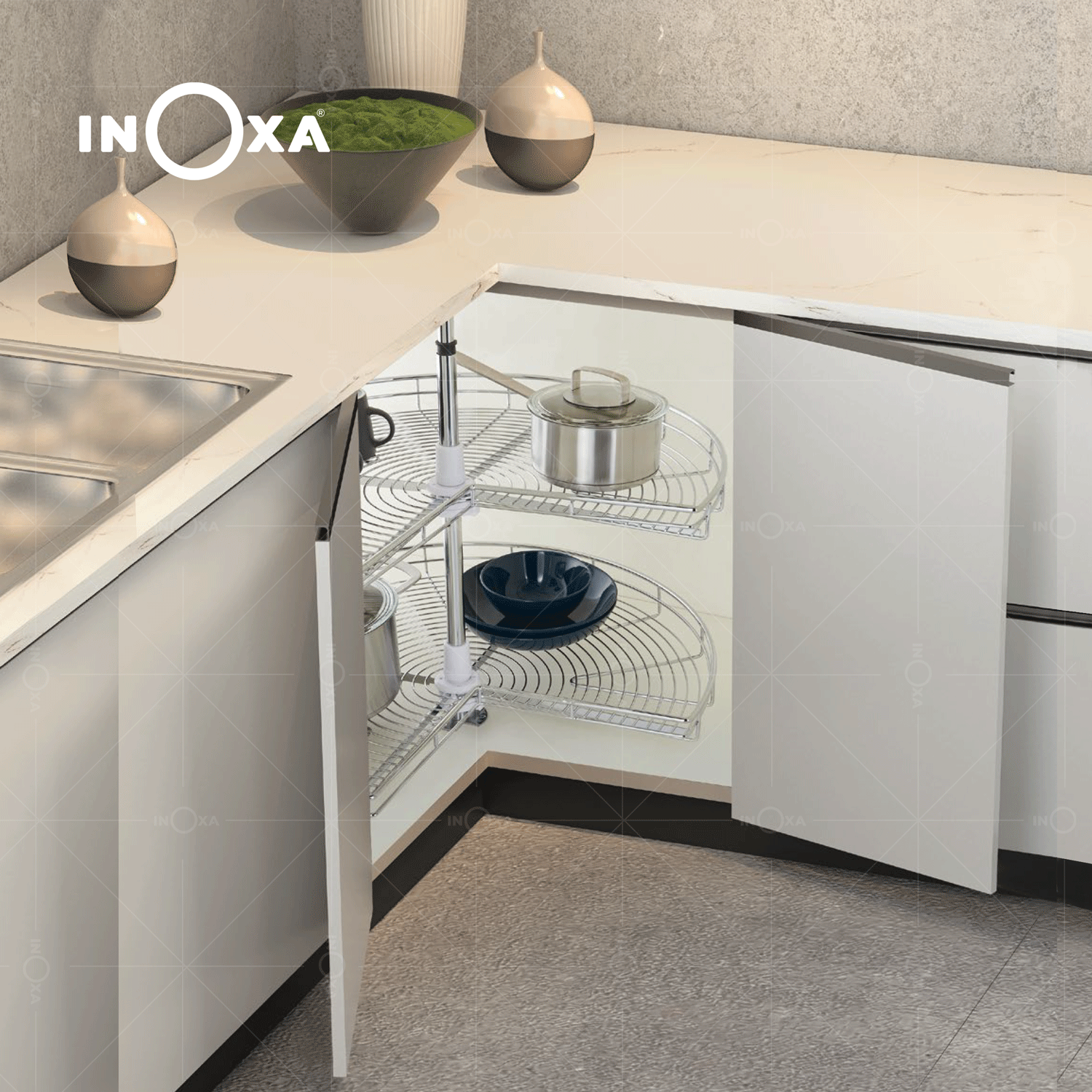 Cách chia ngăn tủ bếp thông minh theo từng khu vực